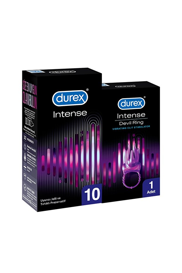 Intense Prezervatif 10’lu + Devil Ring Halka + Intense Delight Bullet Vibratör - 1