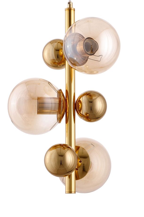 Salkım 3 Lü Gold (SARI) Kaplama Sarkıt Modern Avize - Çakır Avize - 3