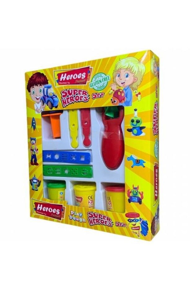 Süper Heroes Oyuncak Glutensiz Oyun Hamuru Seti - 3