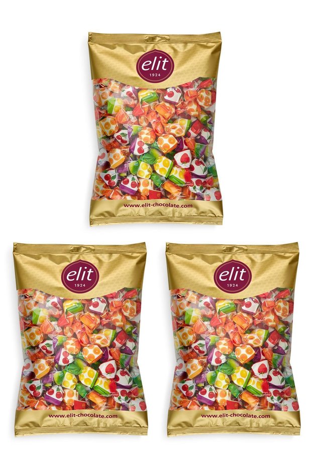 Mixed fruit filled bonbon candy 1kg set of 3 (3x1kg) gluten-free