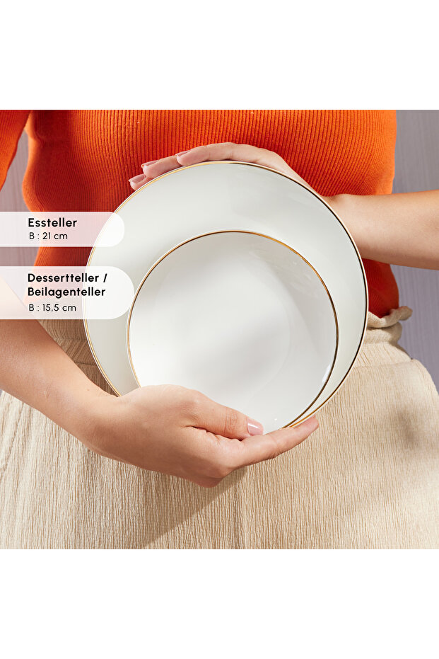 Marcelo Gold Sada nádobí a nádobí pro 6 osob 26dílná sada Geschirrset Frühstücksset - 7