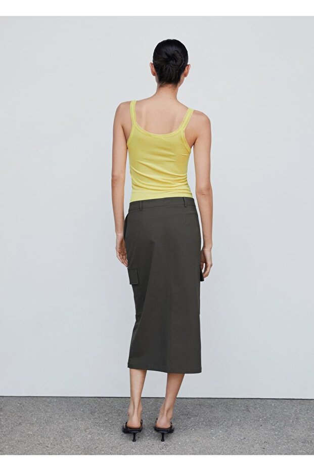 Ribana askılı bluz - 4