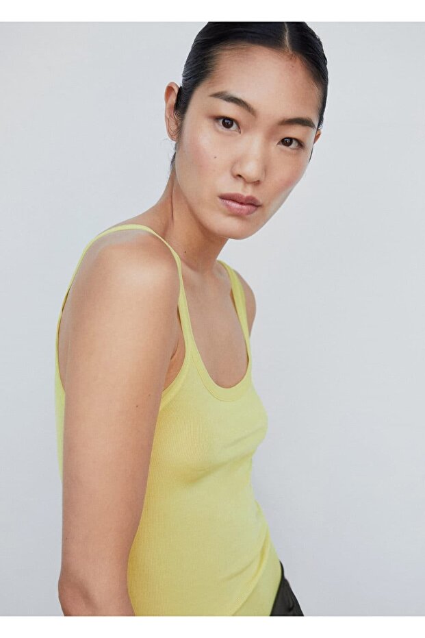 Ribana askılı bluz - 6