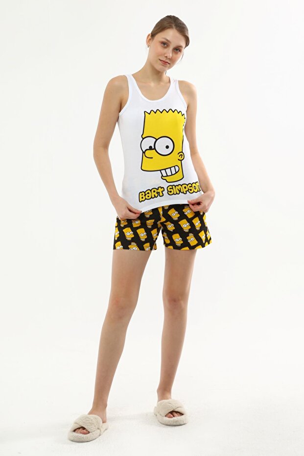 Bart Sımpson Baskı Şort Takım-siyah - 2