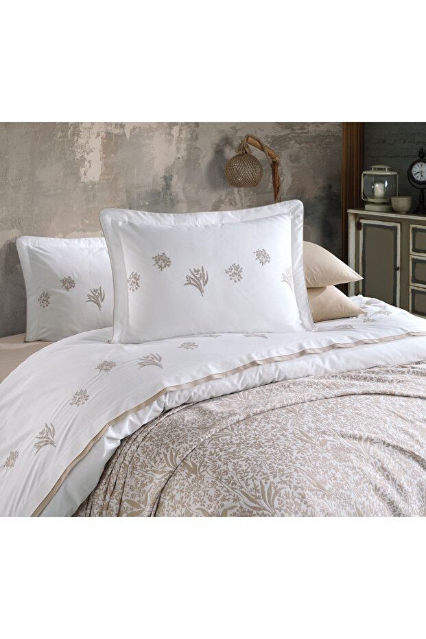 Romeo - Spring Bej - Çift Kişilik Pike Seti - 3