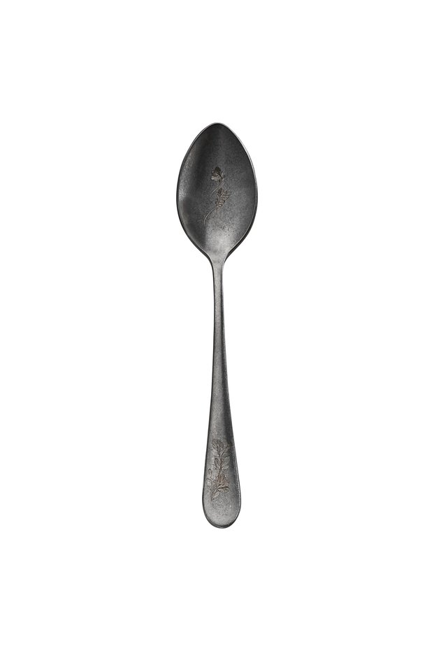 Epsilon Dessert Spoon - Retro - Floral Pattern - 12 Pieces