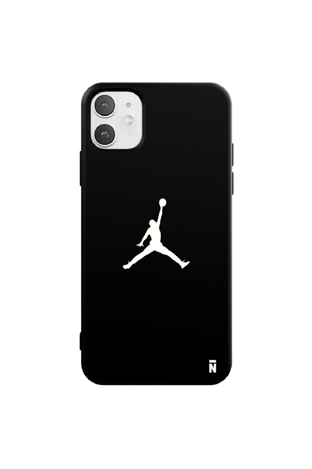 حافظة هاتف من السيليكون باللون الأسود بتصميم NBA لهاتف iPhone 11