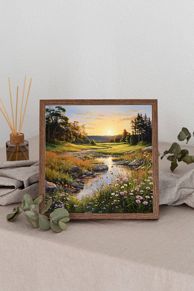 Wooden Framed Painting Set Paradise