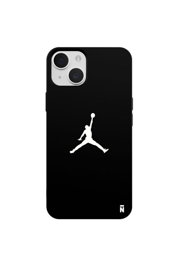 حافظة هاتف من السيليكون باللون الأسود بتصميم NBA لهاتف iPhone 13