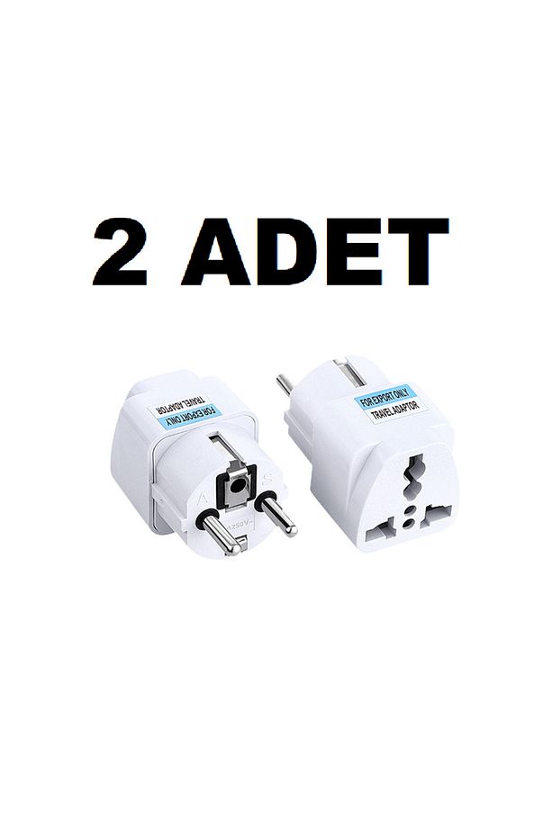 2 ADET KALİTELİ Seyahat Adaptörü Türk Fişli Universal Ingiliz Amerikan Fiş Çevirici Dönüştürücü - 1