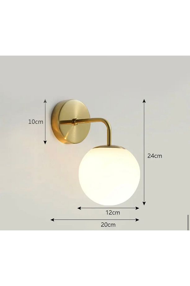 Modern Pilli Aplik Glop Camlı Pilli Led Duvar Aplik Serisi - 2