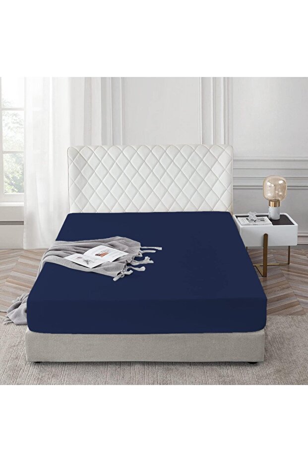 Fitted 100% Cotton Jersey Bed Sheet Double 160 X 200