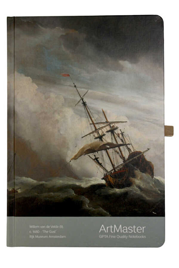 دفتر ملاحظات Art Master بغطاء صلب مخطط 120 ورقة مقاس 17 × 24 سم مع Velde