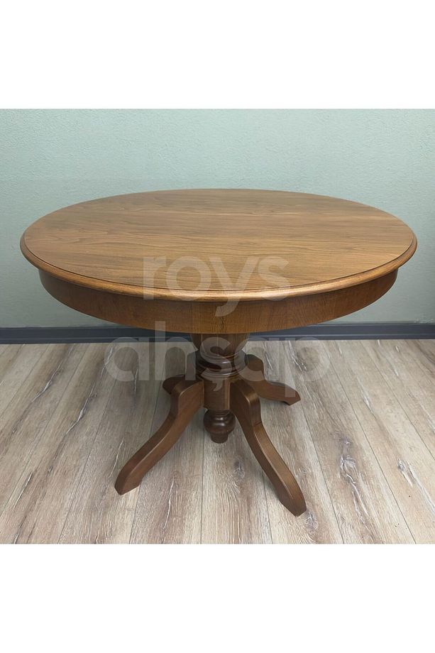 Roys Ahşap 100 cm Açık Ceviz Yuvarlak İlaveli Baba Ayak Yemek Masası - 1