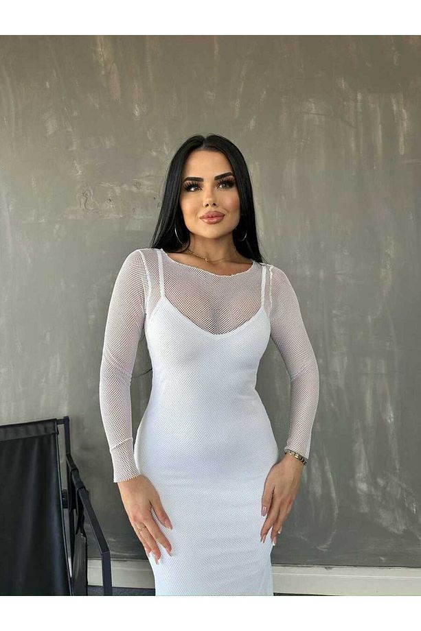 İKİLİ SET FİLELİ ELBİSE - 5