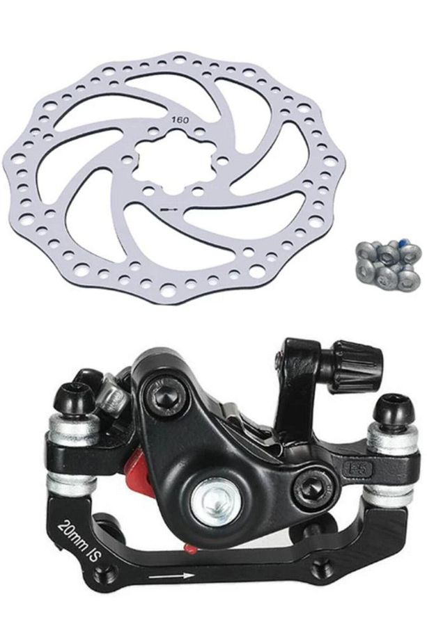 Bisiklet (ARKA) Mekanik Disk Fren Kaliper Seti Kaliper Rotor (DİSK) 160mm 6 Vidalı - 2