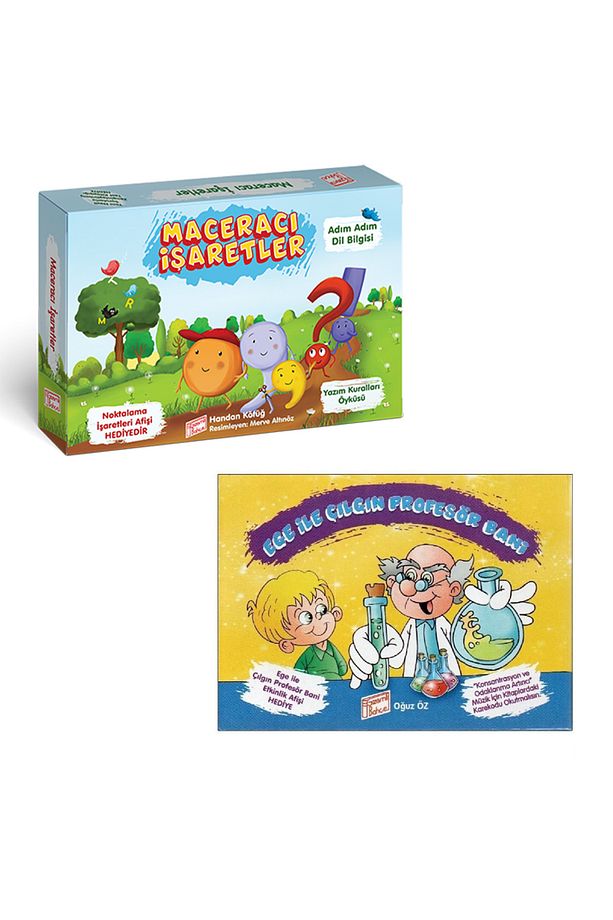 2. ve 3.Sınıf Ege Ile Çılgın Profesör Bani + Maceracı İşaretler Hikaye Seti (10+10 Kitap) - 1