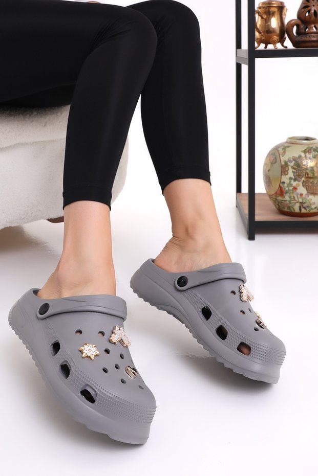 Rst 225-T High-Sole Women's Sandals Rhinestone Slippers Beach Summer Sabo Slippers