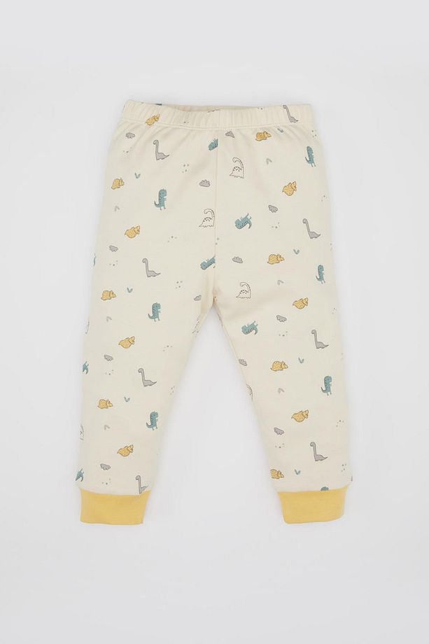 Erkek Bebek Dinazor Baskılı Uzun Kollu Pijama Takımı B7739A524SP - 2