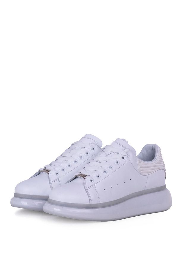 Yüksek Taban Erkek Casual Sneaker Deri Ayakkabı - 3