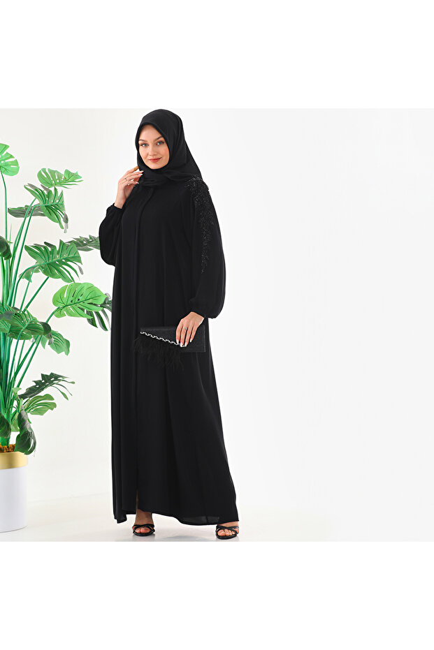 Luxury and Stylish Ferace Dubai silk Koldetay Ferace Hijab Outerwear