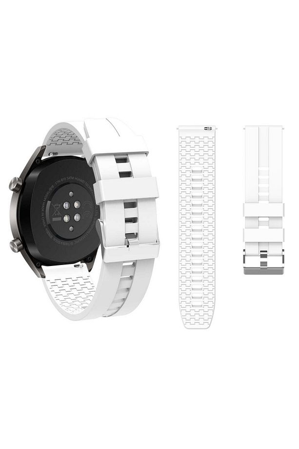 Huawei Watch Gt/Gt2/Gt2e/Gt2 Pro/Gt3/Gt3 Pro/Gt4 46mm Kordon İçi Desenli Yumuşak Spor Silikon Kayış - 1