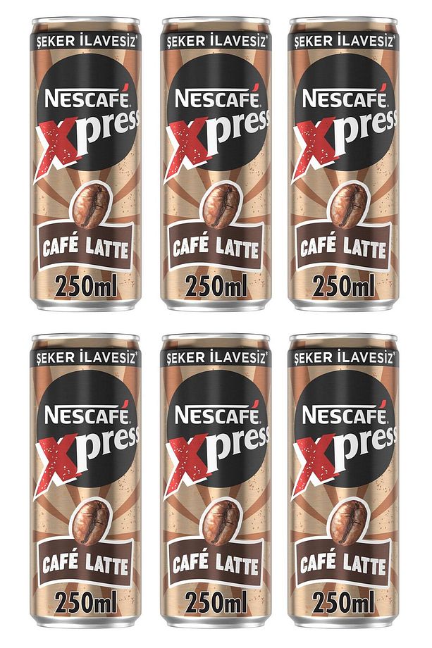 Xpress Cafe Latte Şekersiz Soğuk Kahve 250 Ml X 6 Adet - 1