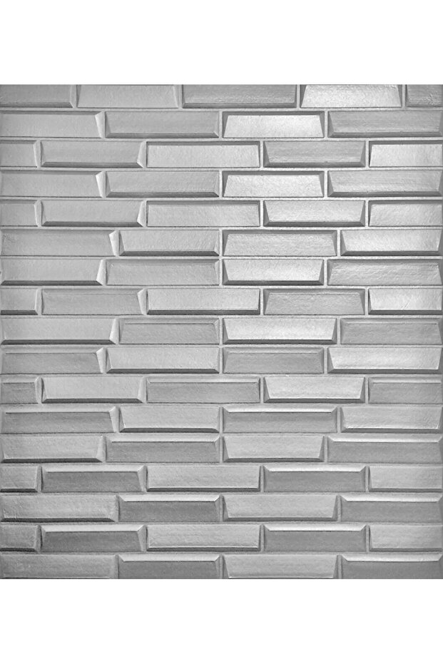 50x35 Cm Piramit Model Arkası Yapışkanlı Esnek Silinebilir Duvar Paneli Duvar Kağıdı - Antrasit - 2