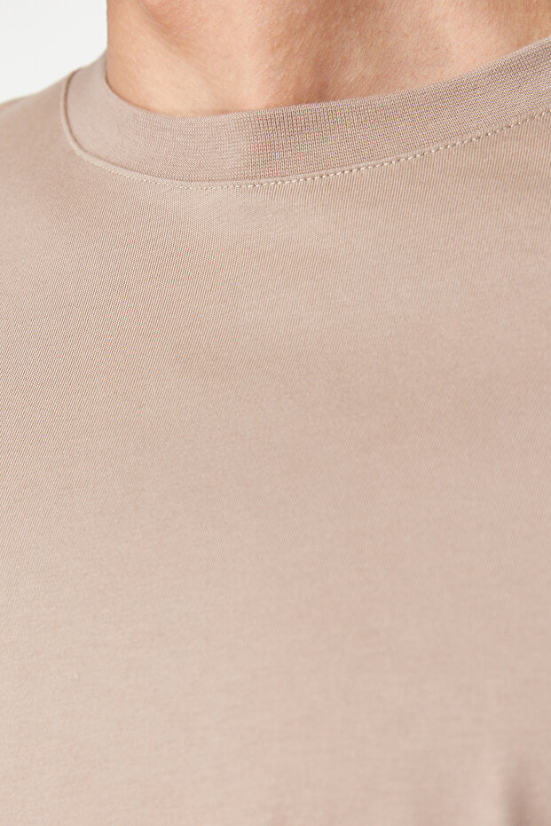 Vizon Oversize/Geniş Kesim Basic %100 Pamuklu T-Shirt TMNSS22TS0318 - 6