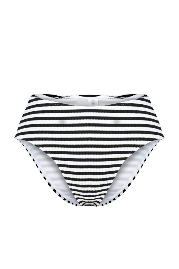 Çizgili Yüksek Bel Regular Bikini Altı TBESS24BA00129 - 10
