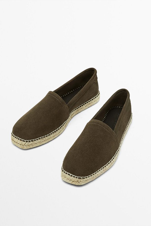 Kalın süet espadril - 2