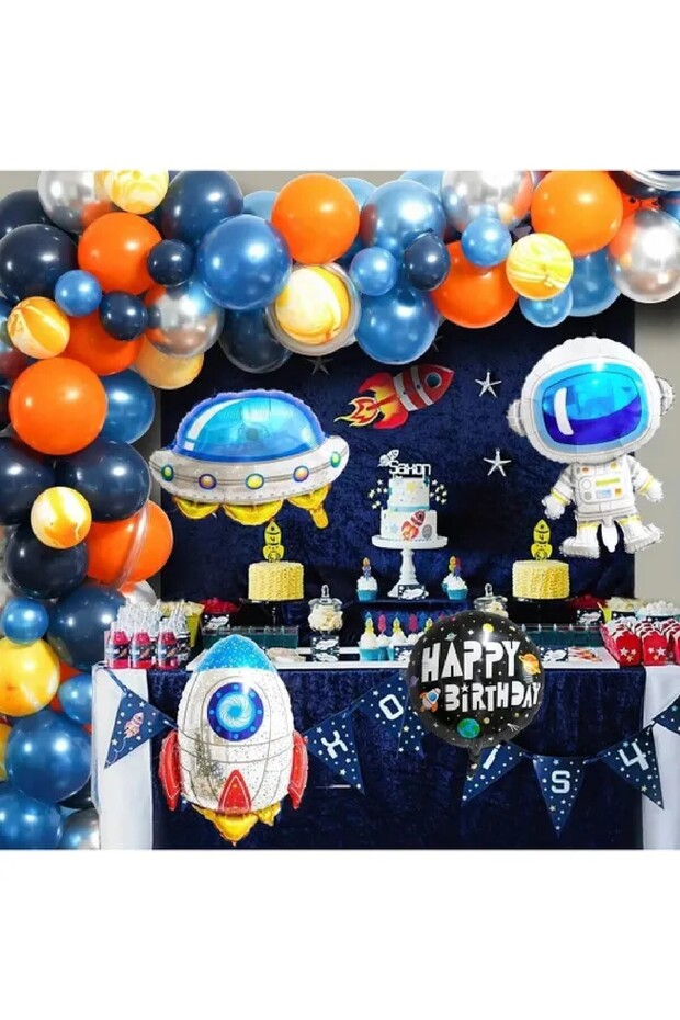 Birthday Space Themed Balloon Set - Party Ornament