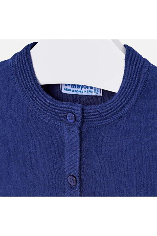 Kız Bebek Düğmeli Örme Hırka - 5