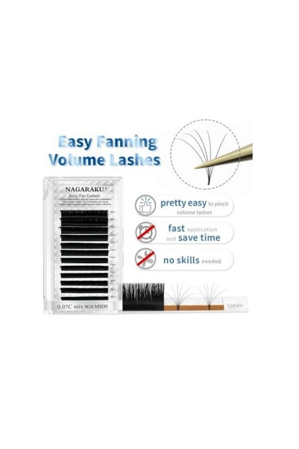 Auto-fan Çek Bırak Ipek Kirpik Seti Profesyonel Full Set - 3