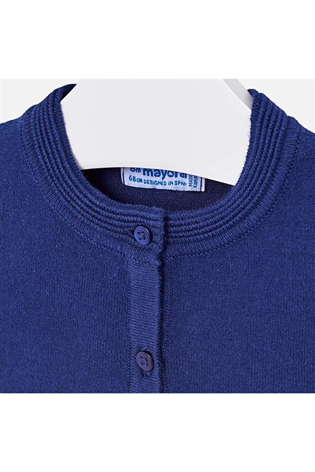 Kız Bebek Düğmeli Örme Hırka - 1