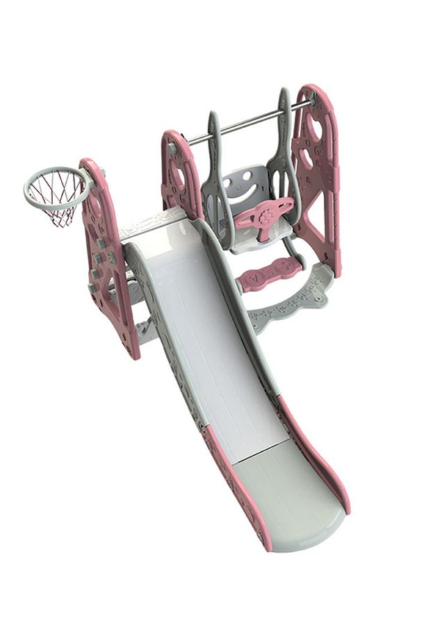 Pembe (Harf) Basket Potalı Salıncak ve Kaydırak Seti Çocuk Kaydırak Salıncak Seti - 3