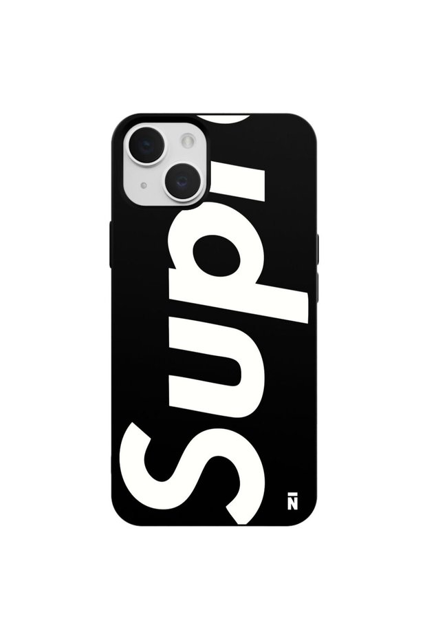 غلاف هاتف من السيليكون باللون الأسود لهاتف iPhone 13 SUP