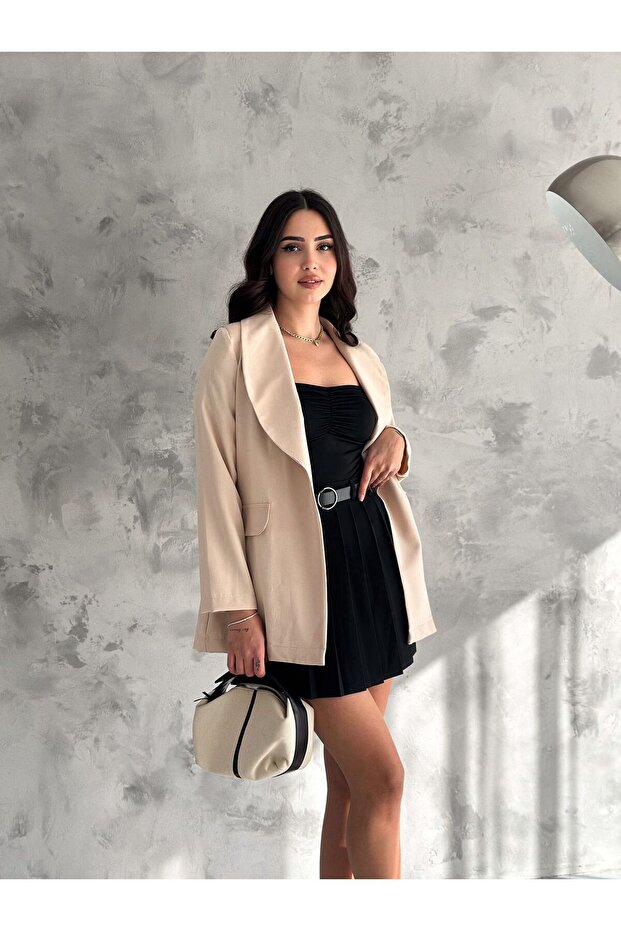 Cep Kapaklı Basic Blazer Ceket - 2
