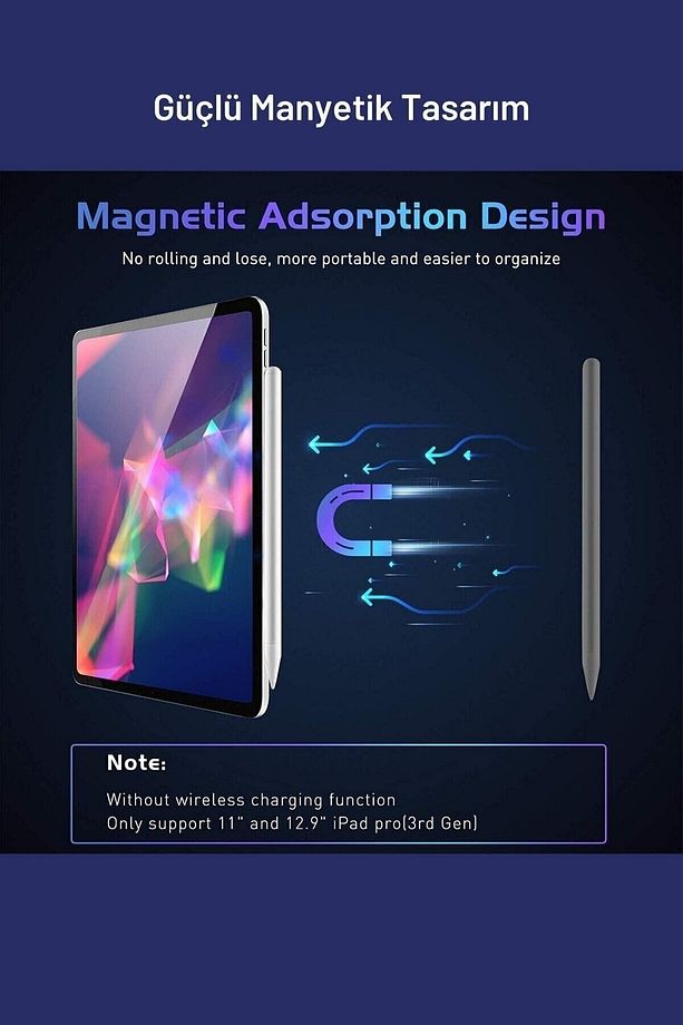 Apple Ipad Dokunmatik Cihazlar Ile Uyumlu Sensitivity Kapasitif Dokunmatik Tablet Kalemi - 7