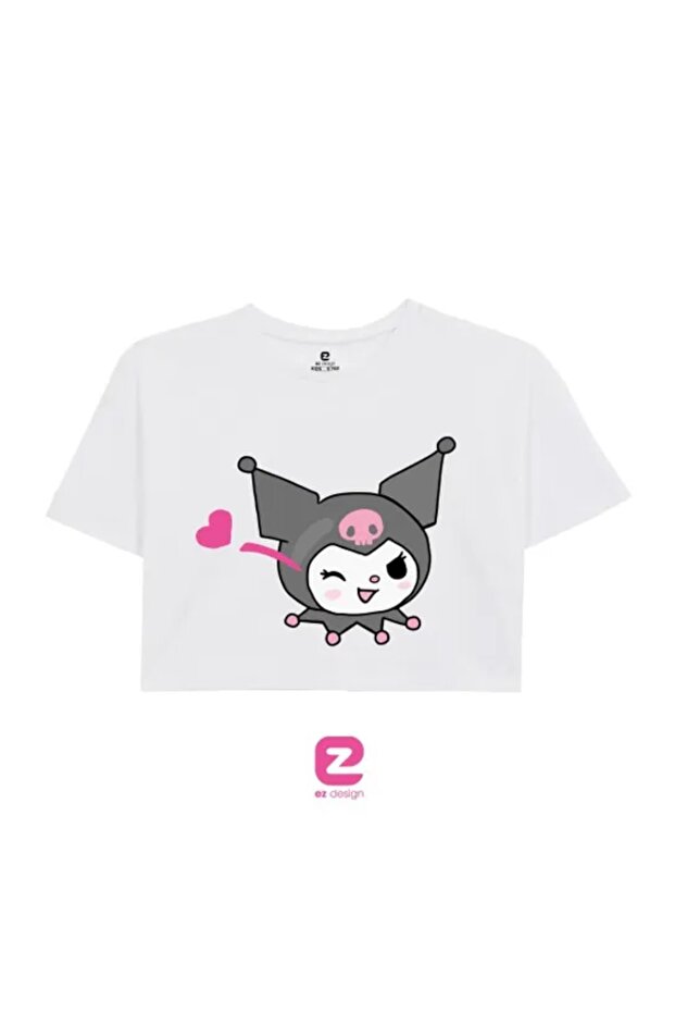 Women's Kuromi Printed Oversize Crop T-shirt