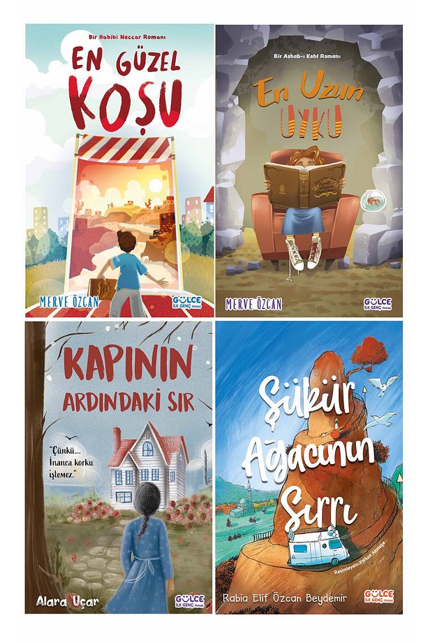 5.6.7.8. Sınıf 4 Kitap Set En Güzel Koşu - En Uzun Uyku - Kapının Ardındaki Sır - Şükür Ağacının Sır - 1