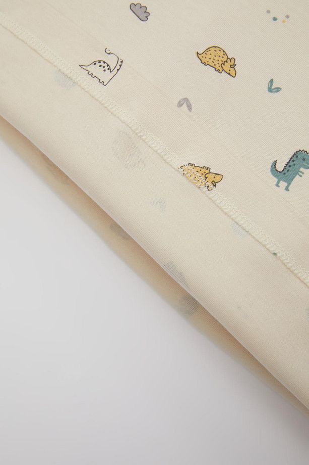Erkek Bebek Dinazor Baskılı Uzun Kollu Pijama Takımı B7739A524SP - 5