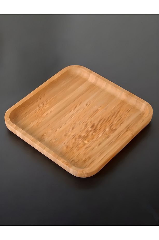 Bambu Servis Tabağı, 2 Adet 20x20 cm Lüks Kare Sunum Seti - 5