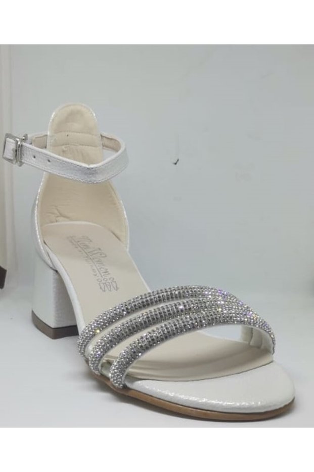 Miniwomen 02 Children's Open Ankle Strap Stoned Evening Dress Shoes