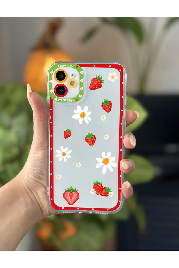 iPhone 11 Compatible (Cornered 12 View) Transparent Printed Camera Protection Silicone Case