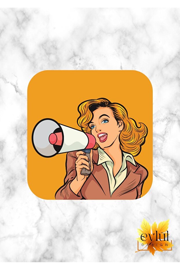 قاعدة أكواب مربعة MDF مطبوعة بتصميم مخصص للسيدات من Pop Art