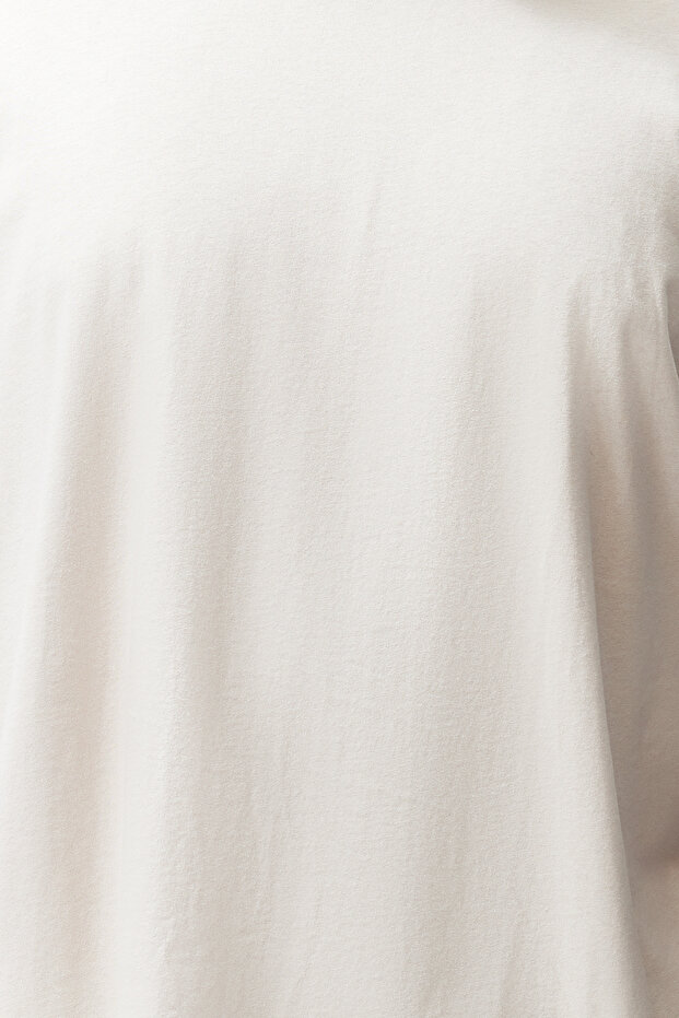 Büyük Beden Taş Oversize/Geniş Kesim %100 Pamuklu T-Shirt TMNSS23TS00139 - 5