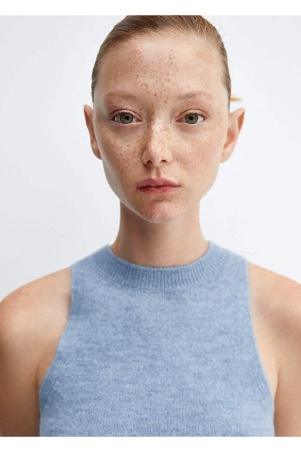 Yuvarlak Yakalı Triko Bluz - 8