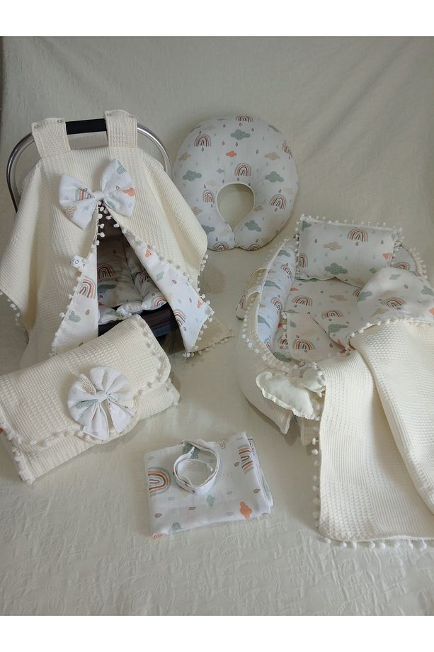 Puset örtüsü , puset minderi emzirme önlüğü ,emzirme yastığı,babynest  ,battaniye ,altaçma - 1