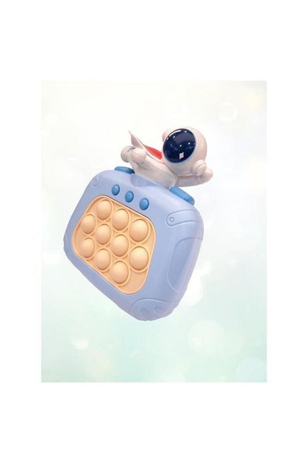 Akıllı Pop-it Çok Fonksiyonlu Tuşlamalı Oyuncak Fast Push Game Uçan Astronot Mavi - 3